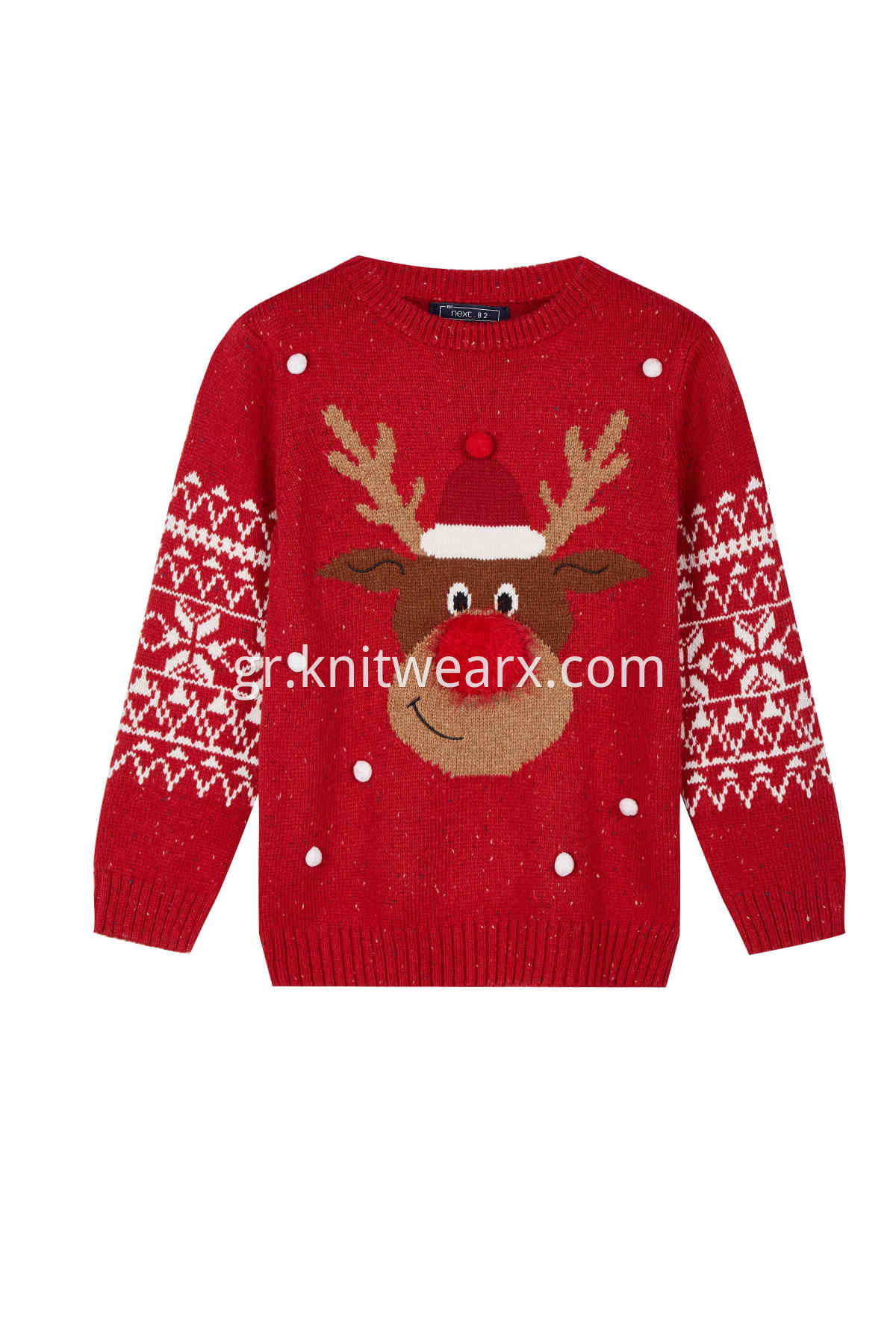 Girl's Ugly Christmas Funny Reindeer Knitted Sweater Pullover